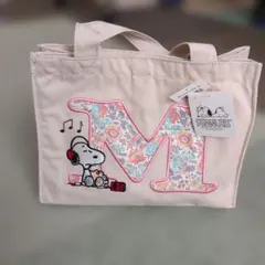 PEANUTS スヌーピー ミニトートバッグ M 花柄刺繍のサムネイル