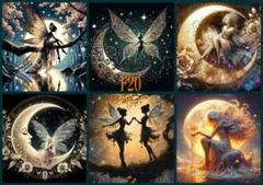 幻想的パネル生地　Ｆ２０