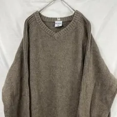 00s Columbia コロンビア Vネック 厚手 コットン ニット セーター