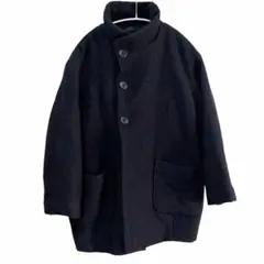 N-889 BLUE BLUE ドット柄　ウールジャケット　裏起毛 ネイビー