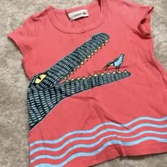 LACOSTE ラコステ　半袖　Tシャツ　ピンク　100㎝ビッグロゴ　ワニ　とりのサムネイル