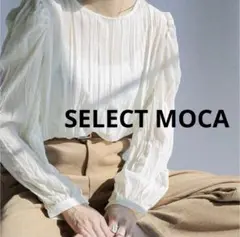 SELECT MOCA 2wayリンクルシアーブラウス シースルー アイボリーのサムネイル