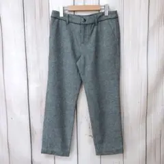 【ア―ヴェヴェ】美品　チェック柄スラックスパンツ　ブルー系　キレイめ　オフィス