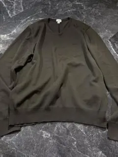 ARMANI Vネックセーター 54 ダークブラウン　ウールのサムネイル