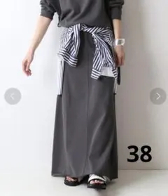 美品☆FRAMeWORK フレームワークミニ裏毛スカート　グレー