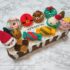 ボックスティッシュカバー　ボックスティッシュケースあみぐるみクリスマス