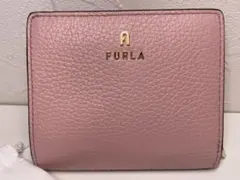 【極美品】FURLA 二つ折り財布 ピンク　ベージュ　ツートン　フルラ定価3万円
