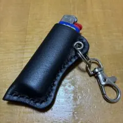Bicライターケース（スリム）　レザークラフト　ハンドメイド　キーホルダー
