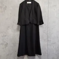 超美品　ユキコキミジマ 東京ソワール　前開き　アンサンブルフォーマル風ワンピース