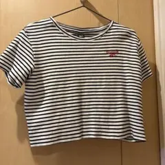 新品 Reebok ボーダー 半袖Tシャツ L