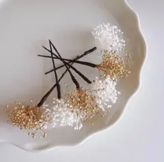 髪飾り　ヘッドパーツ　前撮り　ウェディング　ドライフラワー　かすみそう