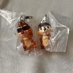 ディズニー　カプセルトイ　チップ　デール　めじるしアクセサリー