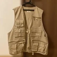 Perushu ルーズフィシングベスト ベージュM size