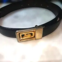 良品✨セリーヌ ヴィンテージ レザーベルト ゴールド金具 馬具 ホース
