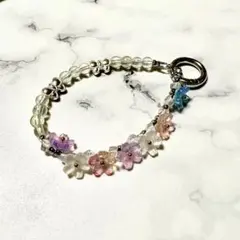 花モチーフの携帯ストラップ 約10cm