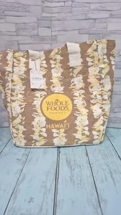 ☆WholeFoods・ハイビスカスがかわいいトートバッグ☆