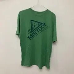 古着　Marmot オーガニックコットン　tシャツ グリーン　L マーモットのサムネイル