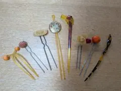 簪 まとめ8点 アンティーク ヴィンテージ 明治大正　和装小物