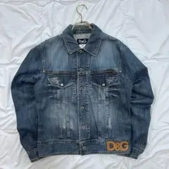 DOLCE&GABBANA D&G ダメージ加工 デニムジャケット Gジャン