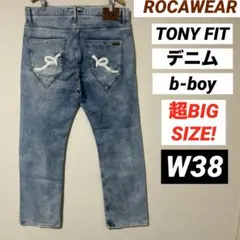 ROCAWEAR TONY FITデニム W38 00's b-boy 立体刺繍のサムネイル