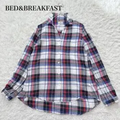 ベッドアンドブレックファスト スキッパーシャツ ブラウス 綿100 チェック柄
