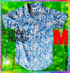 SEVENDAYSアロハＭ❝麻100%❞を直に着て残暑を涼しく