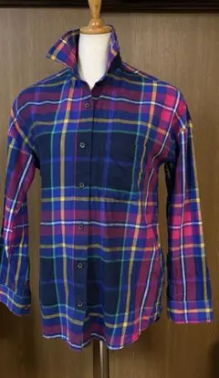 チェックロングシャツ