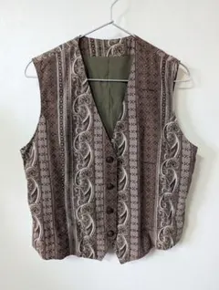 古着 ヴィンテージ 総柄 ストライプ デザイン ベスト