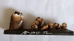 日本の木製人形セット
