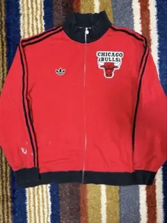 【希少2XL】アディダス シカゴブルズ トラックジャケット NBA ジャージ 赤