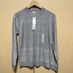 GU】メランジクルーネックセーター グレー S