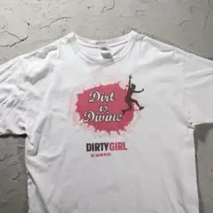 FRUIT OF THE LOOM 白Tシャツ　企業ロゴ　DIRTY GIRLのサムネイル