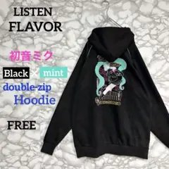 一点物 稀少デザイン　LISTEN FLAVOR×初音ミク　ダブルジップパーカーのサムネイル