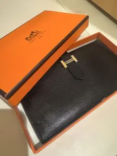 HERMES べアン長財布 ブラック