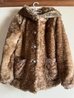 最終値下げ！【バンビ柄ラビットファーコート 】 2025年最新】バンビファーコートの人気アイテム - メルカリ