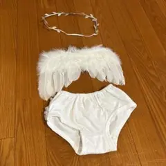ニューボーンフォト用羽根付き衣装セット