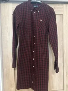 レディース 赤と黒のチェック柄シャツのサムネイル