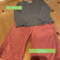 グレーのロンT130cmと赤のハーフパンツ140センチの！！セット売り！！