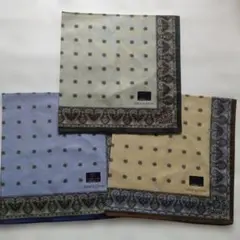 新品未使用品メンズ Giorgio Valentino ハンカチ 3色セット