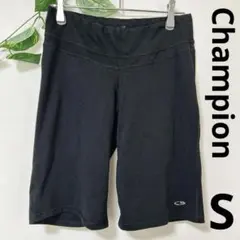 チャンピオン レギンス ハーフ丈 S 黒 ストレッチ ジムのサムネイル