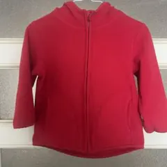 UNIQLO キッズ フード付きパーカー 100cm レッド