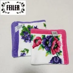 フェイラーFEILER 花柄タオルハンカチ 2枚セット