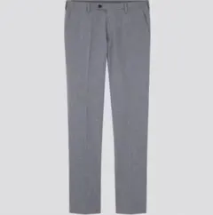 美品　ユニクロ　感動パンツ　グレー　ウールライク　ウルトラライト