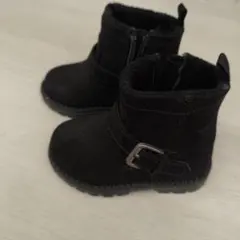 ブラックスエード冬用ブーツ