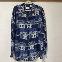 シルク100%長袖 ビンテージシャツ⭐︎メンズ
