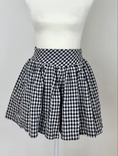 ギンガムチェック フレアパンツ　スカパン