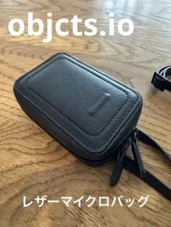 objcts.io マイクロバッグ ブラック レザー ストラップ objcts.io / レザーストラップ付き iphone アクセサリー