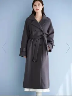 【ni様専用】CELFORD ウール混トレンチコート グレー 38 新品