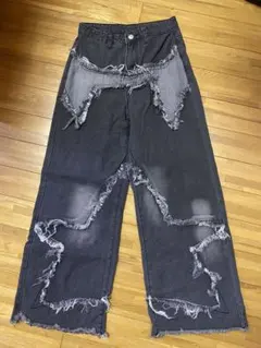 SHEIN 星柄　オールドデザインデニムジーンズ