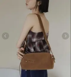 LOWRYS FARM ダブルジップショルダーBAG 브라운